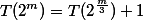 T(2^m)=T(2^{\frac{m}{3}})+1